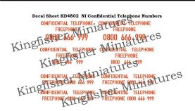 NI Confidential Phone Numbers - Red Type 1